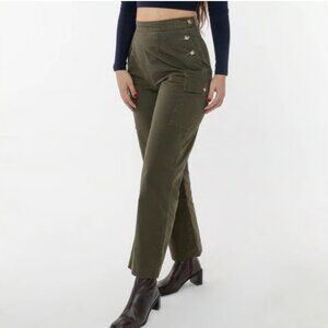 Los Angeles Apparel Adjustable Waist Cargo Pants Brown S